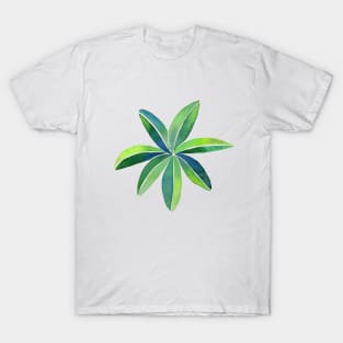 Tropical Umbrella Plant Modern Watercolor Illustration T-Shirt